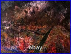 Wildfire Abstract Painting, Original Art on Canvas signed Ready To Hang