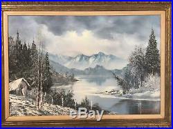 William Alexander (German, 1915-1997) Landscape Original Oil Painting on Canvas
