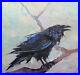 Wm-HAWKINS-Crow-Raven-Impressionism-Bird-Art-Study-Oil-Painting-Art-Original-01-gt