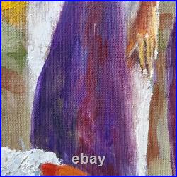 YARY DLUHOS Woman Female Figure Girl Mirror Dress Original Art Oil Painting