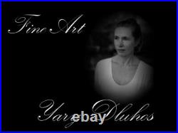 YARY DLUHOS Woman Female Figure Girl Mirror Dress Original Art Oil Painting