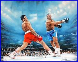 Yevgeniy Korol- Ali vs. Frazier Original Oil on Canvas with COA Sport Boxing Art