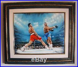 Yevgeniy Korol- Ali vs. Frazier Original Oil on Canvas with COA Sport Boxing Art