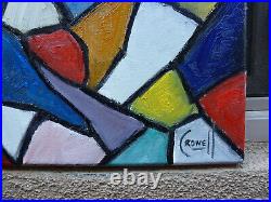 ZAG THEN ZIG abstract wow NEW oil painting 16x20 canvas original signed Crowell