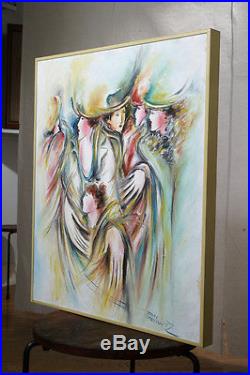 Zamy Steynovitz Original Oil on Canvas Painting 20x24 Framed Judaica Art
